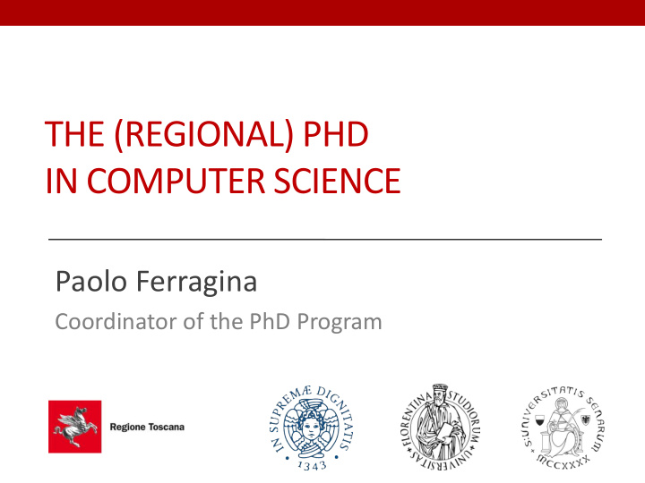 the regional phd in computer science