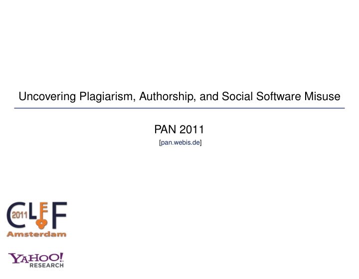 uncovering plagiarism authorship and social software