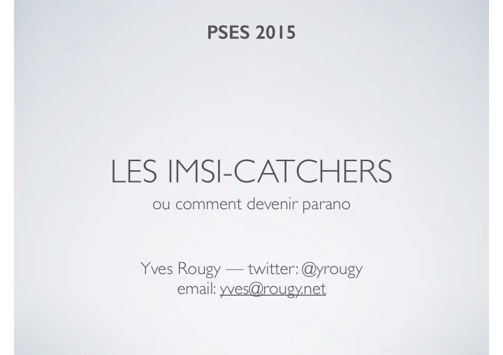 les imsi catchers