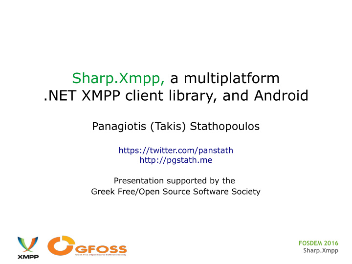 sharp xmpp a multiplatform net xmpp client library and