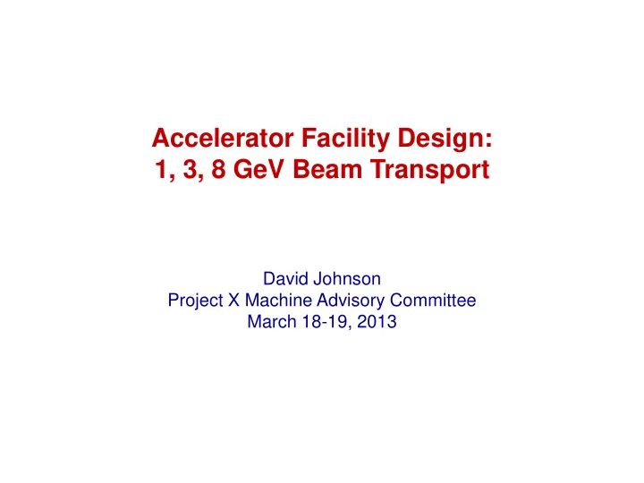 david johnson project x machine advisory committee march