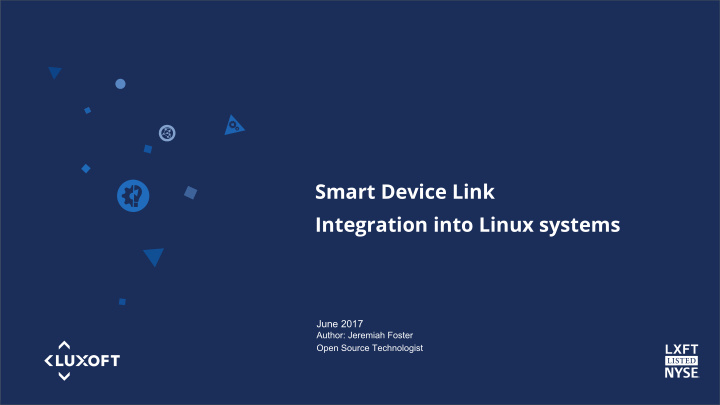 smart device link integration into linux systems