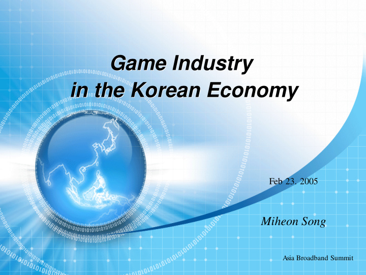game industry game industry in the korean economy in the
