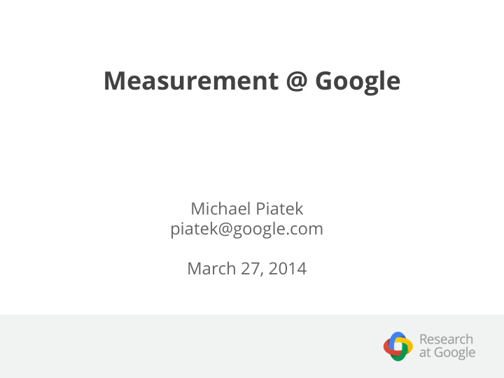 measurement google