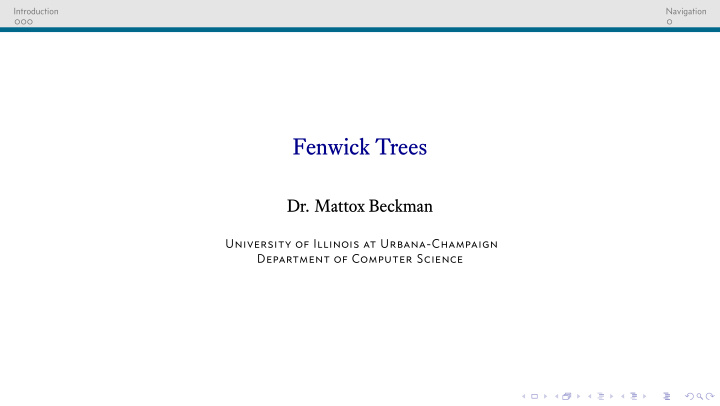 fenwick trees
