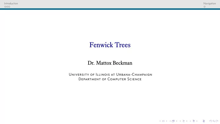 fenwick trees
