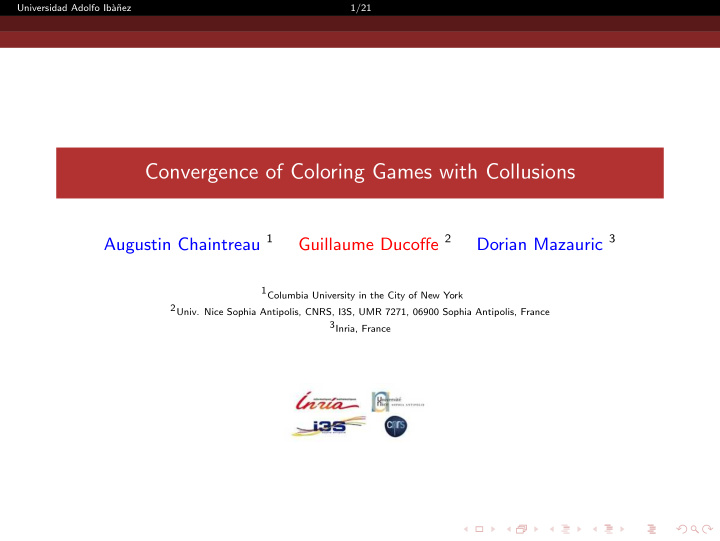 convergence of coloring games with collusions
