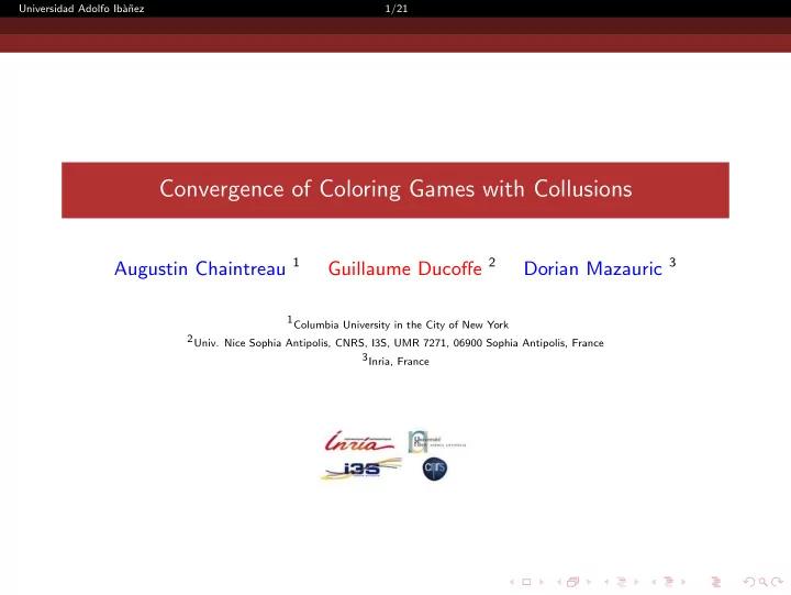 convergence of coloring games with collusions