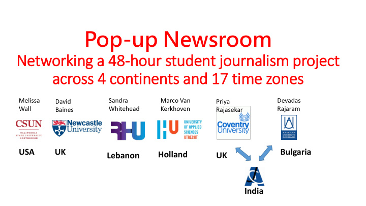 pop up newsroom