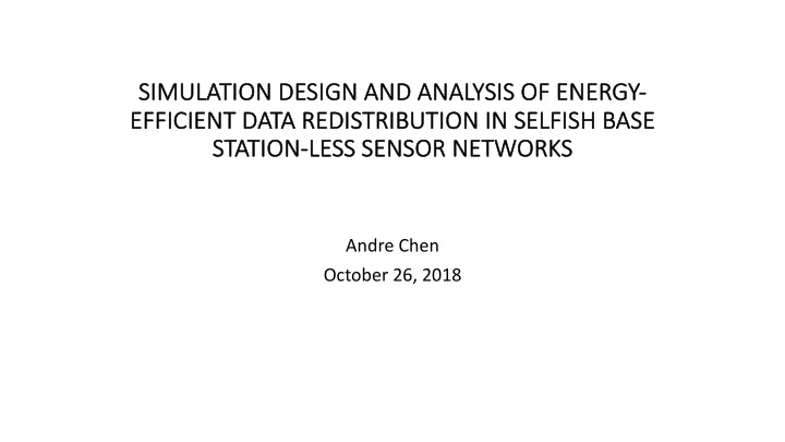 si simulation desi sign and analysi sis s of energy ef