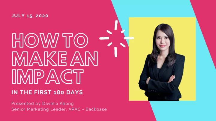 how to make an impact