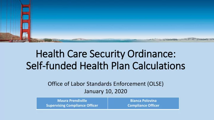 hea ealth ca care sec securi rity ordinance e sel self