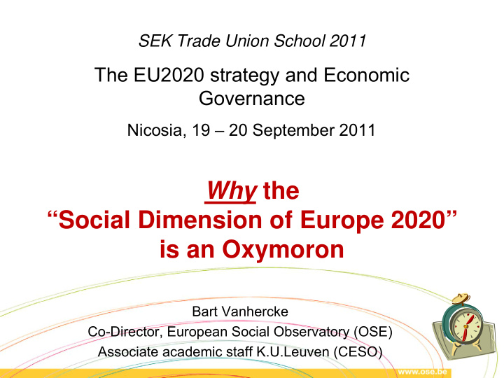 why the social dimension of europe 2020 is an oxymoron