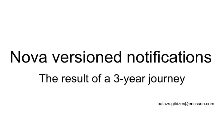nova versioned notifications