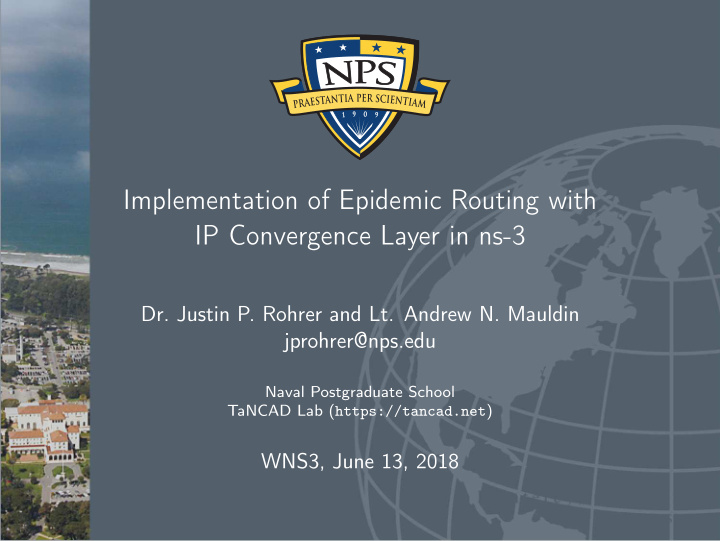 implementation of epidemic routing with ip convergence