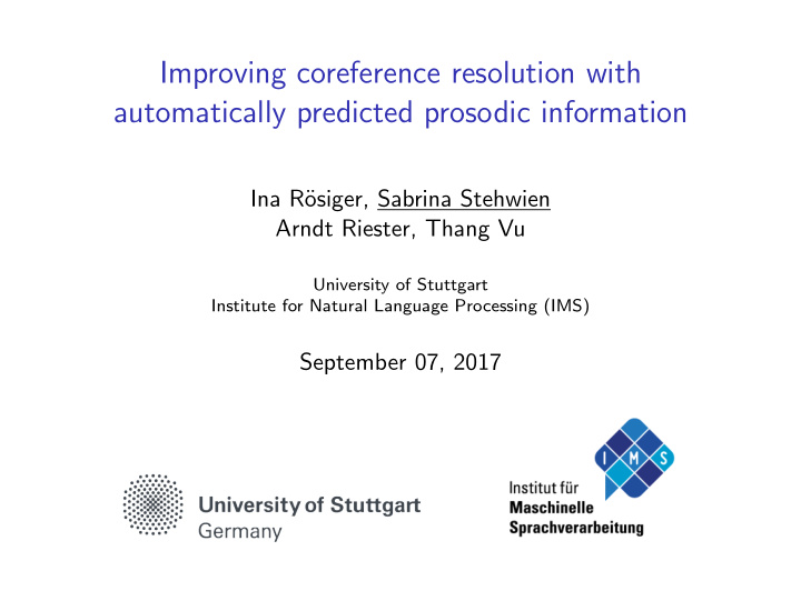 improving coreference resolution with automatically