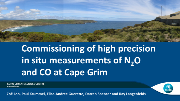 commissioning of high precision in situ measurements of n