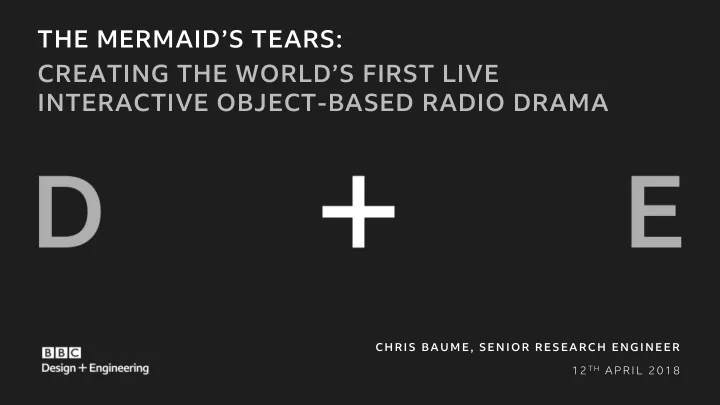 the mermaid s tears creating the world s first live