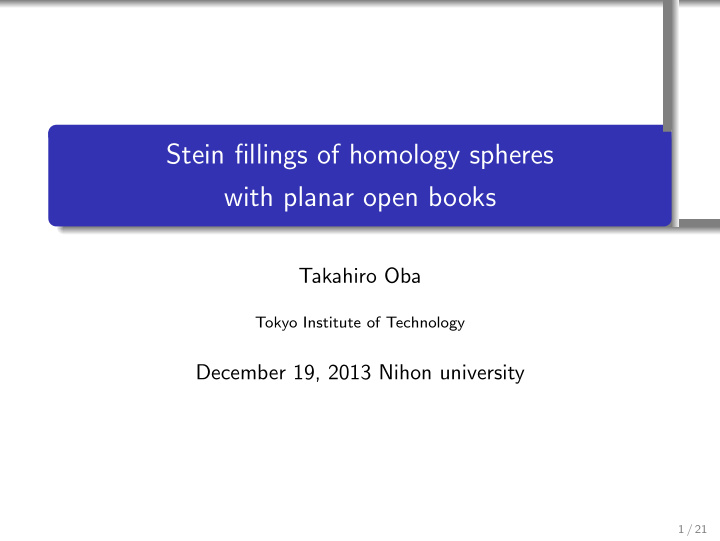 stein fillings of homology spheres with planar open books