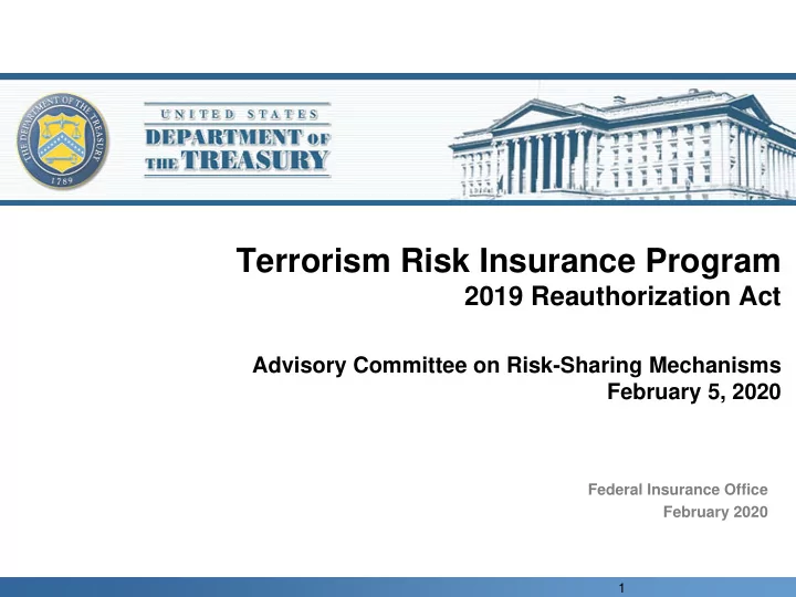 terrorism risk insurance program
