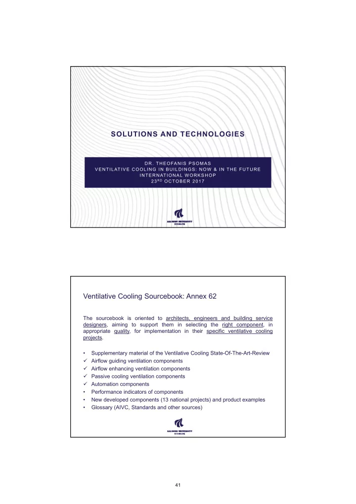 solutions and technologies