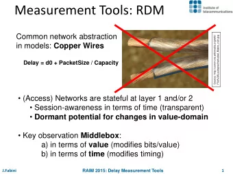 Measurement Tools: RDM  Common network abstraction  Source: http://commons.wikimedia.org/wiki/