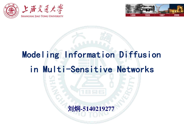 modeling information diffusion modeling information