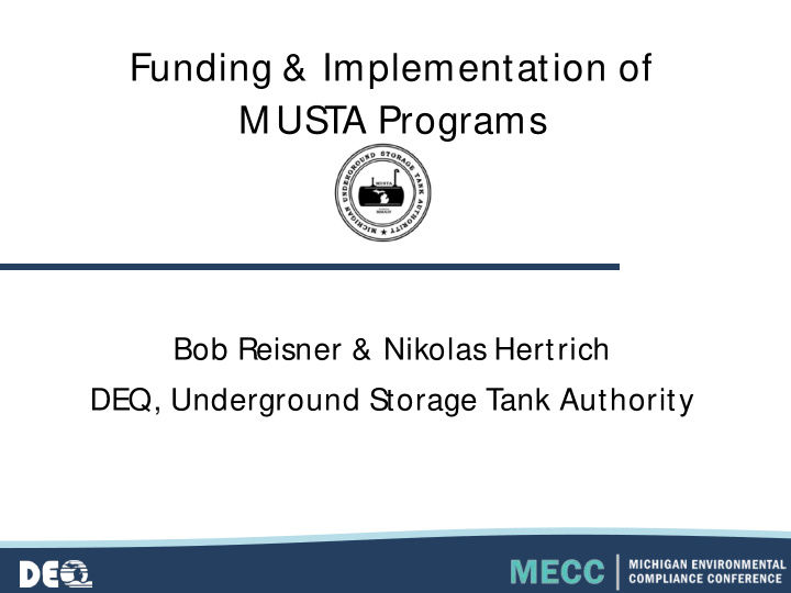 funding amp implementation of m usta programs