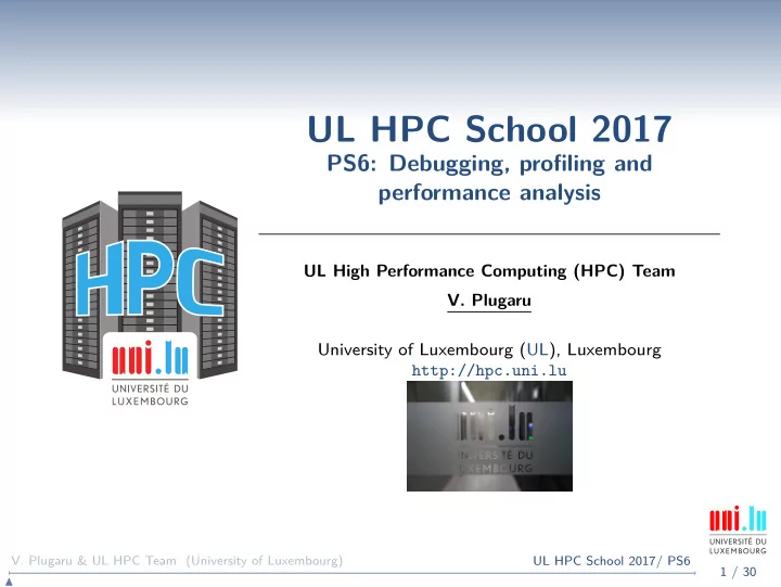 ul hpc school 2017