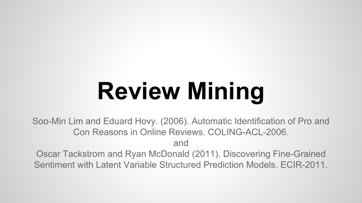 review mining