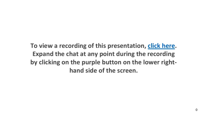 expand the chat at any point during the recording