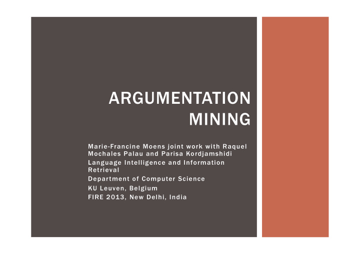 argumentation mining