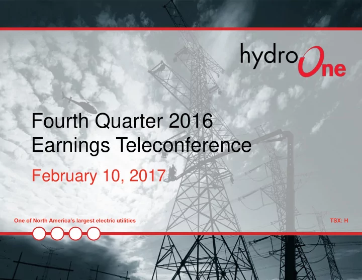 fourth quarter 2016