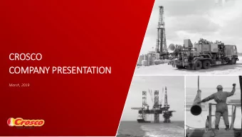 CROSCO  COMPANY PRESENTATION  March, 2019  1  ORGANIZATIONAL STR  TRUCT  CTURE OF IN  INA GROUP