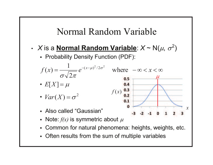 normal random variable