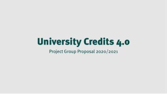 University Credits 4.0  Project Group Proposal 2020/2021  whoami  Interim Professor for IT security