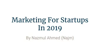 Marketing For Startups  In 2019  By Nazmul Ahmed (Najm)  Inbound Marketing  Inbound Marketing