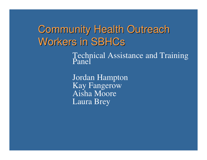 community health outreach community health outreach