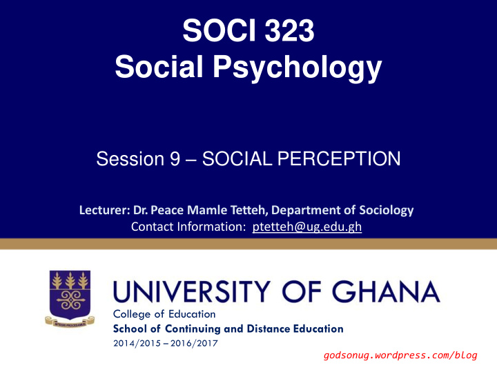 soci 323 social psychology