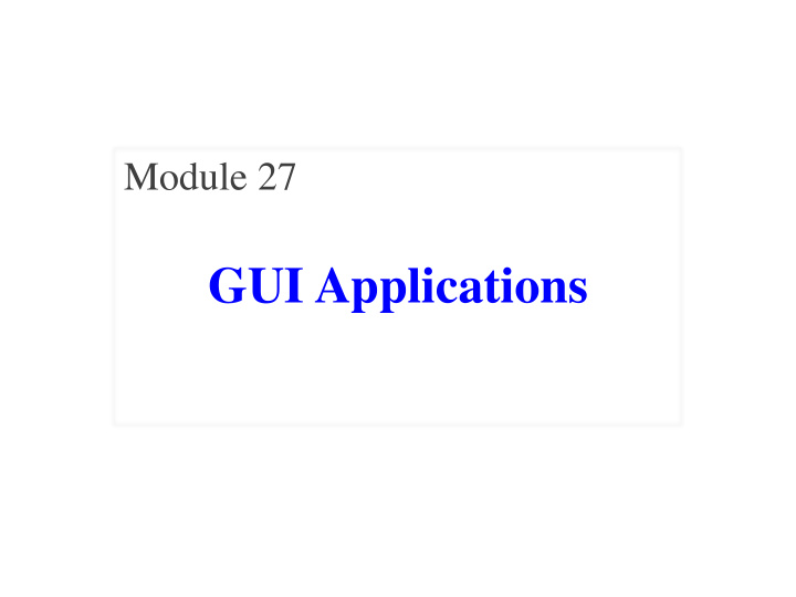 gui applications a standard gui application