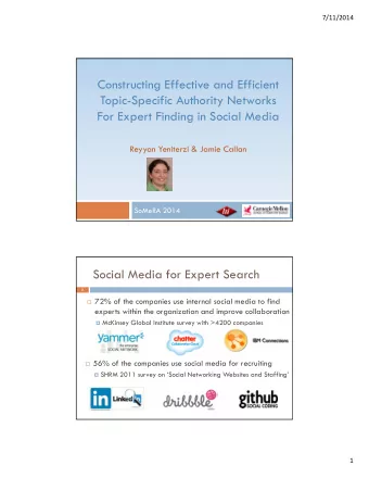 Constructing Effective and Efficient  Topic-Specific Authority Networks  For Expert Finding in