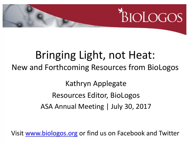 bringing light not heat