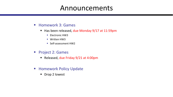 announcements