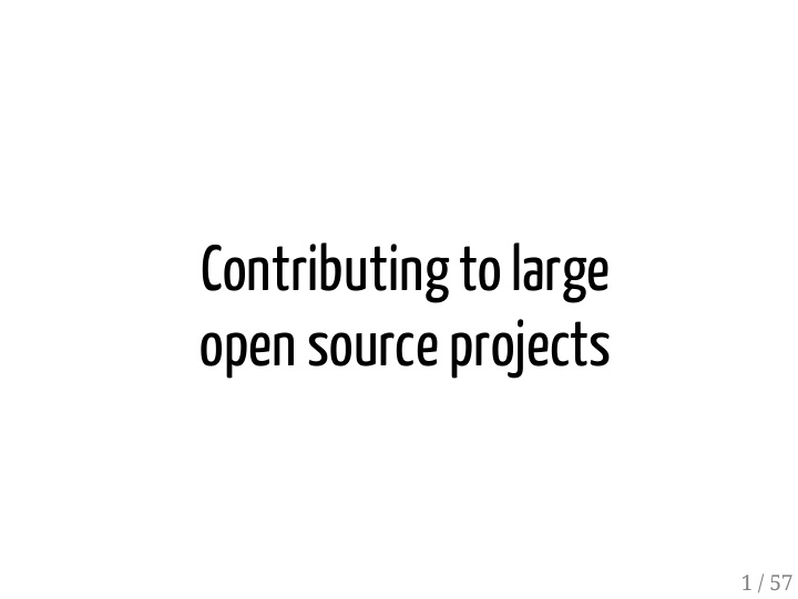 contributing to large open source projects