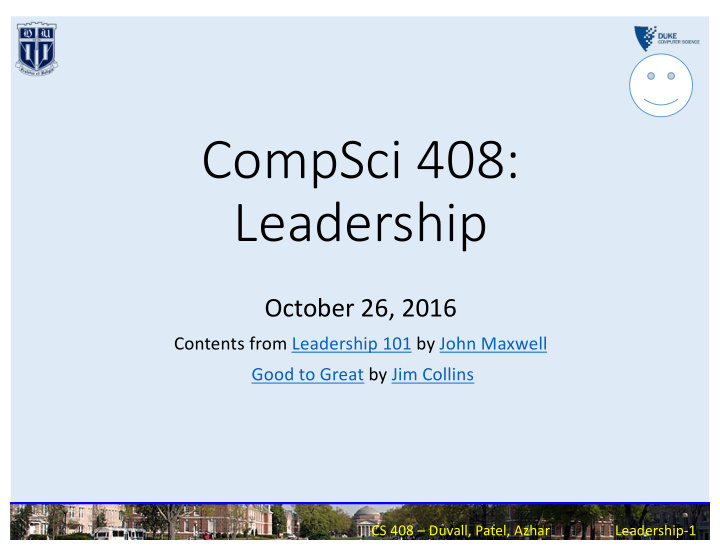 compsci 408 leadership