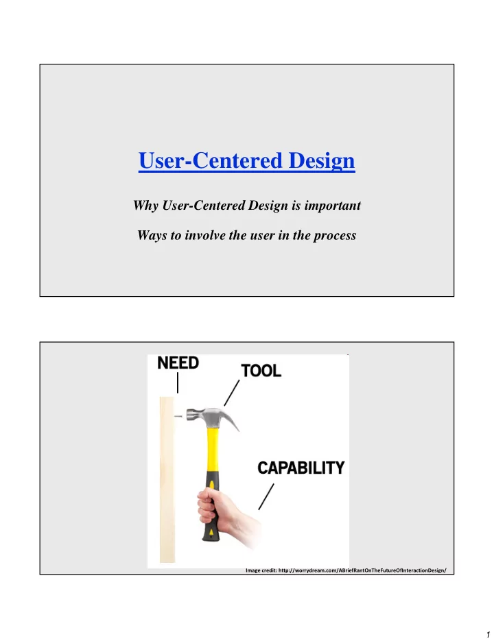 user centered design