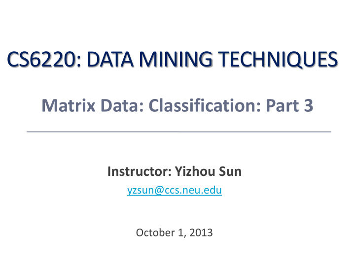 cs6220 data mining techniques