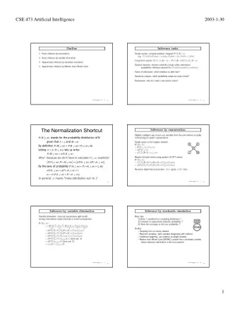 The Normalization Shortcut  stands for the probability distribution of B  (  | ,  )  P B j m  given