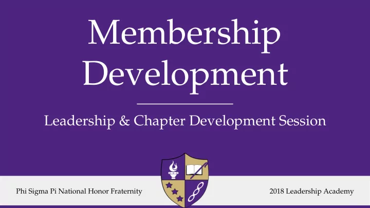 membership development