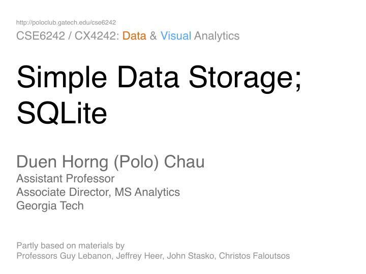 simple data storage sqlite